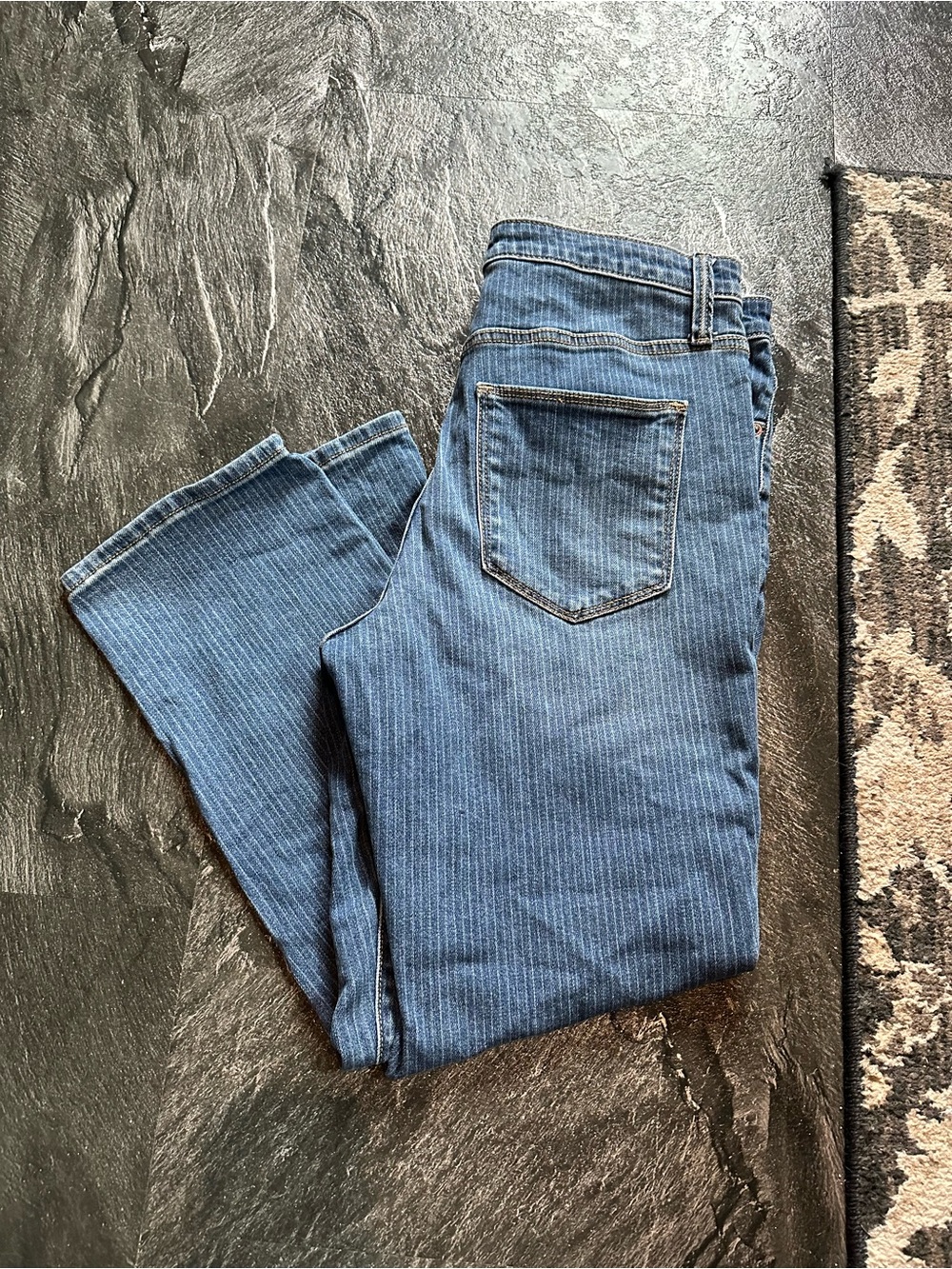 Universal Thread High Rise Straight Crop Pinstripe Jeans